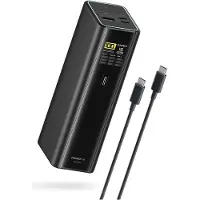 Cuktech 15 Ultra Powerbank, 20000 mAh 140 W Laptop-Ladegerät, 3-Port USB-C-Ladegerät, PD3.1 Schnellladung PB200U Schwarz