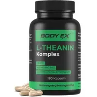 EXVital Body Ex L-Theanin, 180 vegane Kapseln, 400 mg L-Theanin pro Kapsel, aus Grüntee Blattextrakt, L-Theanine Aminosäure, vegan & ohne Zusätze, laborgeprüft