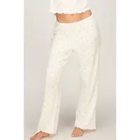 Hunkemoller Pyjama-Hose Loose Pointelle Weiß