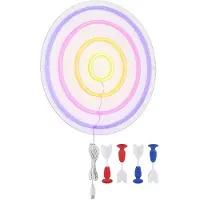 Globo Lighting LED Wandleuchte DARTERI, Dartscheibe, USB-Anschluss, Klar, Ø 46 cm