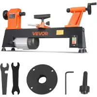 Vevor Drechselbank 304 x 465 mm 3/4 PS Tischdrehbank mit 5 Drehzahlstufen für Tischbeine Spazierstöcke und Große Holzwerkstücke