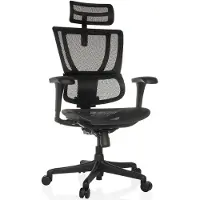Hjh OFFICE Luxus Chefsessel ERGOHUMAN SLIM ECO M GEN2 Ergonomischer Bürostuhl mit Armlehnen (höhenverstellbar) Netzstoff Drehstuhl für Büro, Zuhause