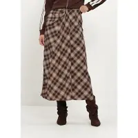 Aimee The Label Damen Röcke Havanaw6 Check Skirt - Bruin - Größe L