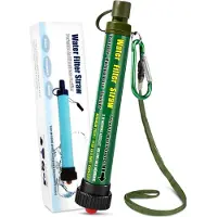 Sonstiges Wasserfilter Outdoor 2000L Mini Tragbar Camping 0,01 Mikron 99,99% Bakterien Grün 1 Pack