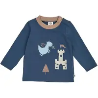 Müsli Shirt langarm Drache, blau, 62