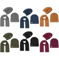 Riverso Herren RIVGordon Slouch Beanie Mütze Schal 3 in 1 - Burgundy - One Size