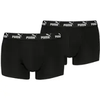 Puma Herren Boxershort ELEMENTS MEN BASIC TRUNKS 2er Pack - Black / Blue 004 - L