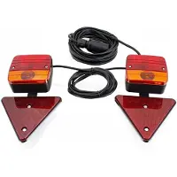 Bituxx Anhänger Beleuchtungs Set 7 polig mit Magnet + Rückstrahler MS-16636