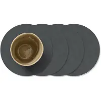Lind DNA Untersetzer Glass Mat Circle Nupo Anthracite (4er Set)