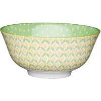 MIKASA Geometric Ceramic Bowl Gelb