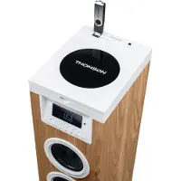 Thomson DS121CD, Home-Audio-Towersystem, Weiß, Holz, Oben, 10 W, 2-Wege, 8 Ohm