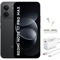 Xiaomi REDMI Note 17 Pro Max 5G 8GB 512GB Smartphone Schwarz 9210mAh mit 120W Ladegerät und Bluetooth-Kopfhörer