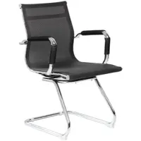 Dmora Bürostuhl Dgoldon, Wartezimmerstühle mit Armlehnen, Ergonomischer Wartezimmerstuhl, 62x54h89 cm, Schwarz