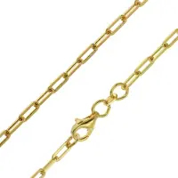 Trendor 31246 Halskette 925 Silber Vergoldet 2,5 mm breit, 36-60 cm