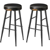 Songmics Barhocker, 2er Set, Küchenstuhl, Kunstleder, 76 cm hoch