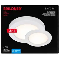 Briloner SKY 2in1 LED Ein-/Aufbaupanel Weiß 18W 1950lm 4000K 7108-416