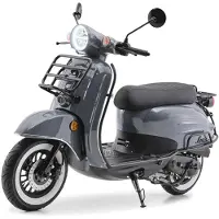 Burnout Motorroller 50 ccm Luna 45 km/h Retro-Roller Euro 5 Grau