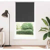vidaXL Verdunkelungsrollo Schwarz 105x210 cm Stoffbreite 100,7 cm