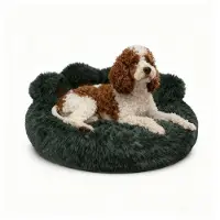 OEM Kalmerend Hundekissen - Durchmesser 50cm - Warmes Schlafkissen - Anti-Slip Hundematte - Geeignet für Kleine Hunde - Plüsch - Sofort einsetzbar - Für Haus und Garten