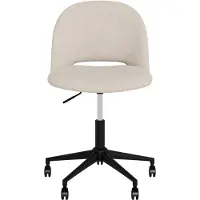 Actona Schreibtischstuhl GROUP "Allan -", beige (, matt schwarz, matt schwarz, beige), B:49cm H:77cm T:49,5cm, 100% Polyester, Stühle, Schreibtischstuhl, Stuhl, beige, 5 Stern, Drehfunktion