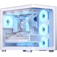 Aerocool P500C, Midi Tower, PC, Weiß, ATX, micro ATX, Mini-ITX, SPCC, Gehärtetes Glas, Gaming