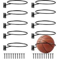 Famanu Wandhalterung für Bälle 10 Stück - für Basketball, Fußball, Volleyball