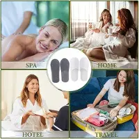 OEM Slipper-Set aus 4 Paaren - Weiß + Grau - Universeller Größe EU 37-43