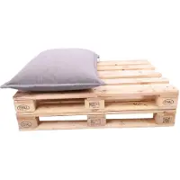 TexDeko Cord halbes Palettenkissen 60x80x18 cm-Weicher Cordstoff, wasserabweisend, UV-beständig, waschbarer Bezug, Indoor & Outdoor – Grau
