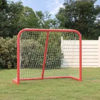 Markenlos Rotes und weißes Hockeytor, 183 x 71 x 122 cm, aus Polyester, für Garten, Park und Training mit Jugendlichen