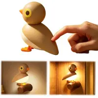 Slyrun LED Nachtlicht mit Bewegungsmelder, wiederaufladbare Sensor Nachtlampe mit Vogel Design und Timer, magnetische Leuchte für Schlafzimmer Flur Treppe