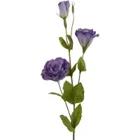 Kaemingk EVERLANDS Eustoma - Lisianthus Violett gefüllt 2 Blüten & 1 Knospe 64 cm - Kunstblumen