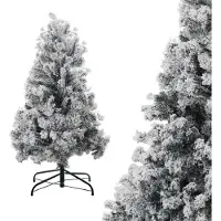 TolleTour Weihnachtsbaum Beflockung Schneestaub Weihnachtsdekoration Kunstbaum 120cm mit Schneestaub