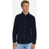 No-excess Shirt Baby Corduroy Chest Pockets Dark Night Größe: L | Longsleeves Outlet | Herren | Schwarz