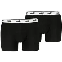 Puma Herren Boxershort ELEMENTS MEN LOGO ELASTIC BOXER 2er Pack - Grey Melange / Blue 002 - XL