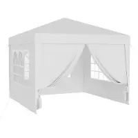 Merkloos Gartenpavillon 3x3 m mit UV-Schutz und Abnehmbaren Seitenwänden