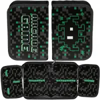 Paso Einkammer-Federhalter, Aufklappbar, Ohne Zubehör, Arcade-Spiel, Schwarz