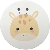 Little Olly Waschbarer Spielteppich Rund | Sammy Giraffe Gelb | Ø 140cm | Gelb | Rund