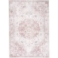 FRAAI Teppich Vintage | Lago Rot Rosa | 80x150cm | Pink | Baumwolle | Rechteckig