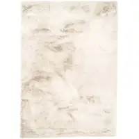 NATURL. Hochflor Teppich | Comfy Supreme Creme | 140x200cm | Creme | Baumwolle | Rechteckig