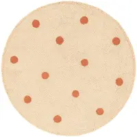 Little Olly Teppich Kinderzimmer Rund | Lou Dots Terra | Ø 160cm | Terra | Rund | Kinder Teppich