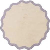 De Onlinewinkelier b.v. Waschbarer Teppich Rund - Hazy Lila Creme