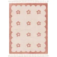 Little Olly Waschbarer Kinderteppich | Moos Flower Rosa | 120x170cm | Pink | Polypropylen | Rechteckig