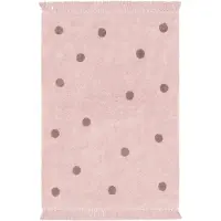 Little Olly Teppich Kinderzimmer | Lou Dots Lila | 80x150cm | Lila | Rechteckig
