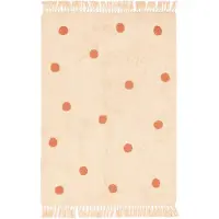 Little Olly Teppich Kinderzimmer | Lou Dots Terra | 80x150cm | Terra | Rechteckig