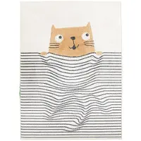 Little Olly Waschbarer Kinderteppich | Ravi Cat Bunt | 120x170cm | Mehrfarbig | Rechteckig