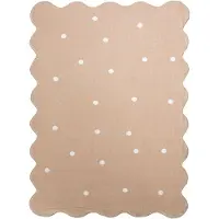 Little Olly Teppich Kinderzimmer | Cloudy Dots Beige | 160x230cm | Beige | 3D | Mesh | Wellig