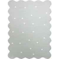 Little Olly Teppich Kinderzimmer | Cloudy Dots Minze | 120x170cm | Grün | 3D | Mesh | Rechteckig | Kinder Teppich | Kinderzimmer
