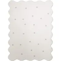 Little Olly Teppich Kinderzimmer | Cloudy Dots Weiß | 140x200cm | Weiß | 3D | Mesh | Rechteckig | Kinder Teppich | Kinderzimmer