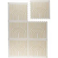 Little Olly Puzzlematte | Alfie Grid Beige | 120x180cm | Beige | Rechteckig