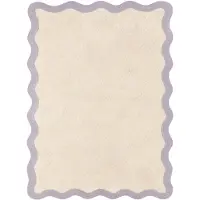 FRAAI Waschbarer Teppich | Hazy Lila Creme | 80x150cm | Lila | Wellig